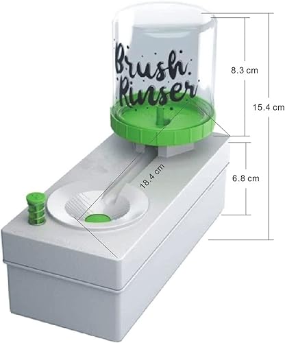 Miniatura 2 de Enjuagadora de pinceles, limpiador de pinceles para ciclo de agua corriente, enjuague, suministros de arte para acrílico y pinturas a base de agua,