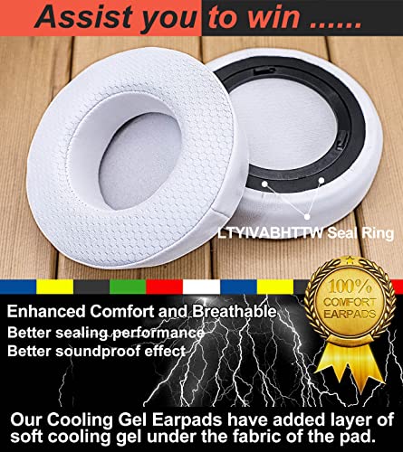 Almohadillas de Gel de Enfriamiento Virtuoso XT - Reemplazo de Almohadillas de Tela Híbrida (Blanco) compatibles con Virtuoso RGB Wireless SE Headset miniatura 6