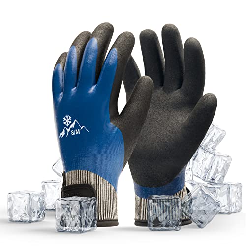 toolant Waterproof Winter Work Gloves, Double Nitrile Dipped for