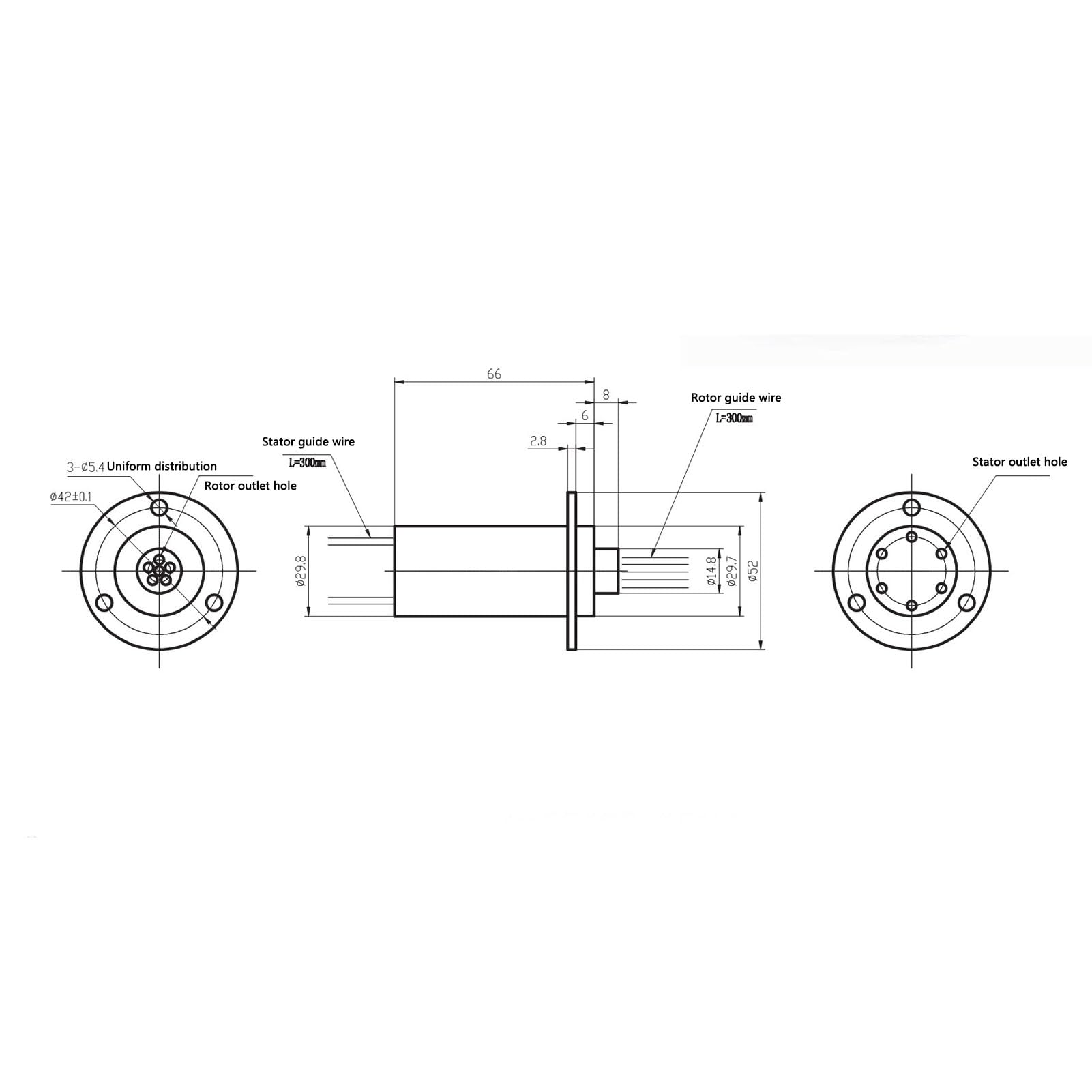 Anillo Colector Eléctrico de 30 Mm, 250 RPM, 6 Cables, 10 A, 15 A, 30 A, Anillo Colector, Junta de Contacto Eléctrica Giratoria, Conmutadores de Conector Giratorio, Ideal para Monitores,