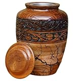 Generic Best Urn for Human Ashes Large Wooden urn for Cremation Adult urn Box for Ashes Personalized Wooden urn Burial urn for Funeral Wood Box, Rosewood Natural