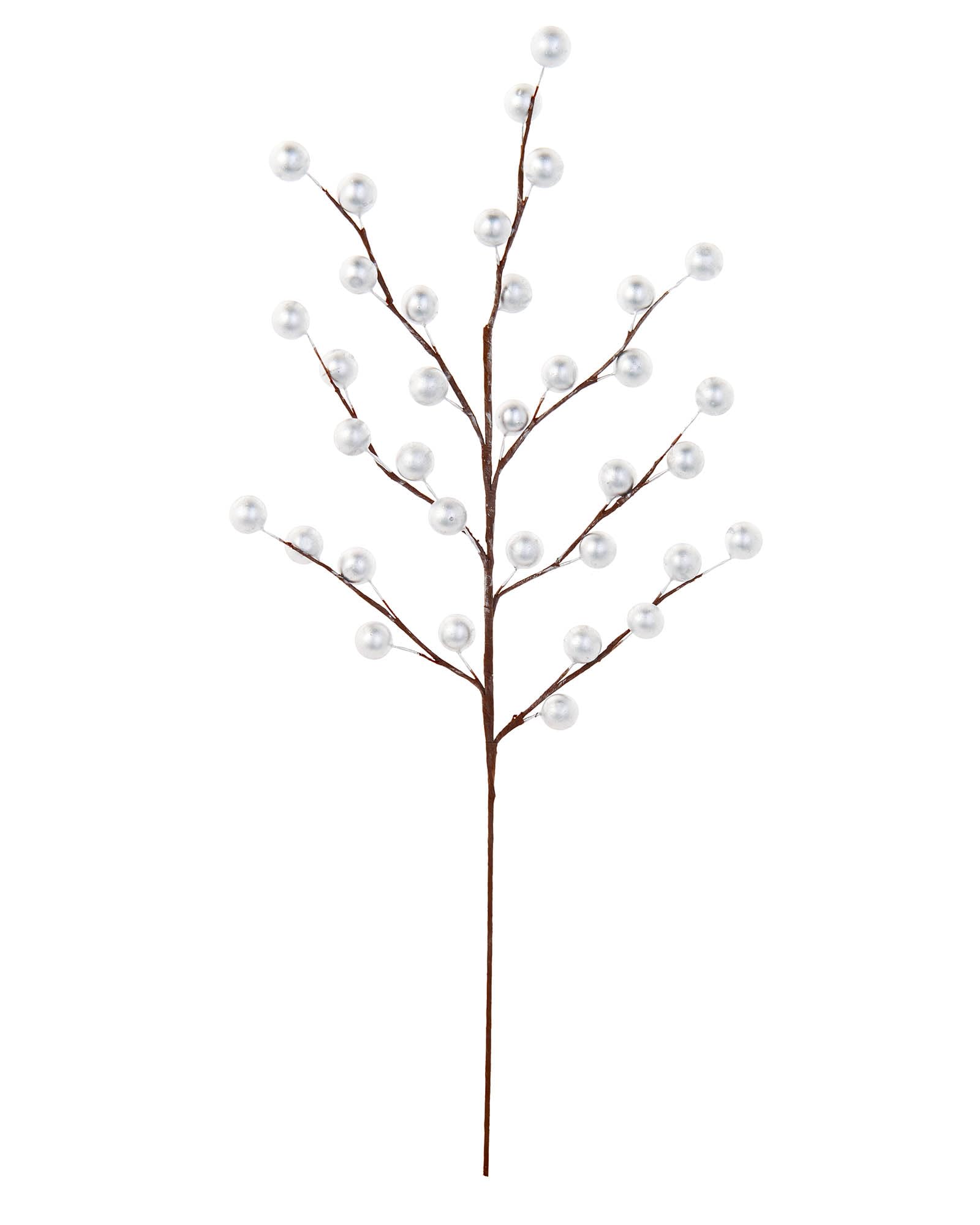 Werchristmas Silver Berry Christmas Tree Spray, 45 Cm
