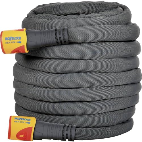 HOZELOCK - Hybrid Watering Hose Tuffhoze 12.5 m : Extremely Flexible Tuff-Fibre Woven Technology Suitable for High-pressure Cleaners (40 bar) Durable hose: Ready to Use [8112 8000]
