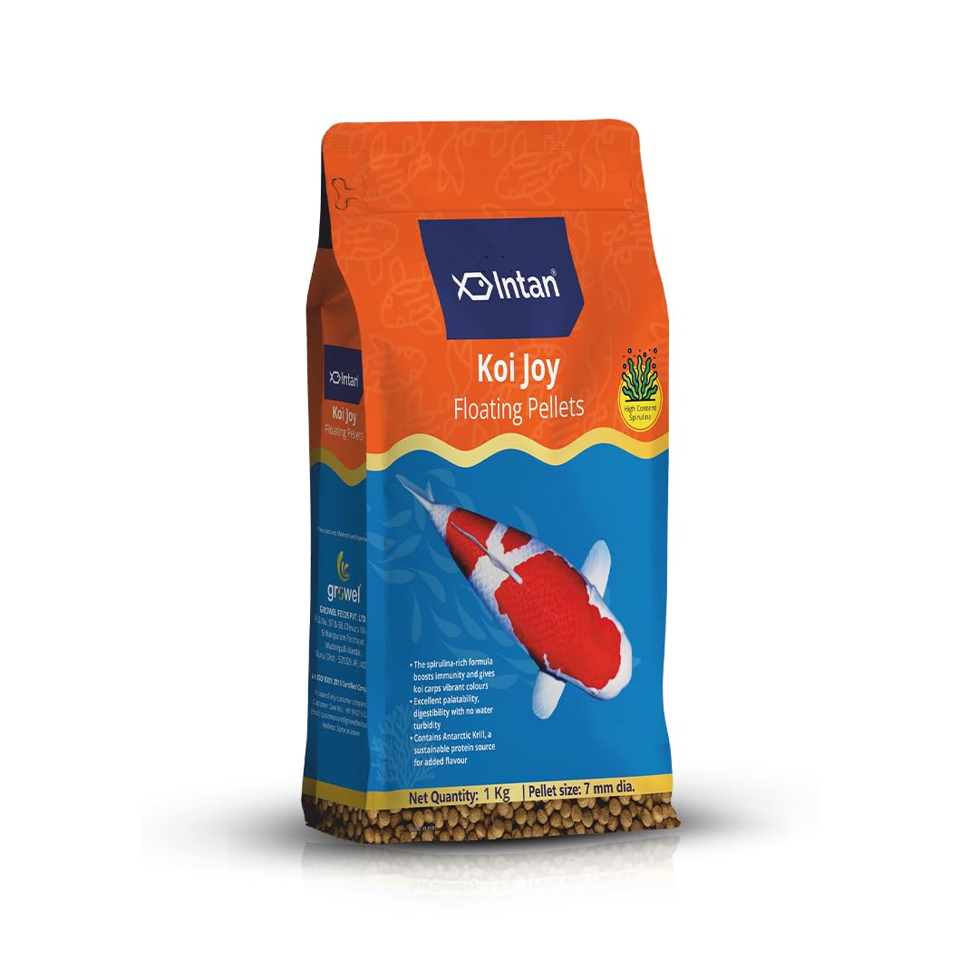 Growel Intan Koi Joy Pellets (7mm Floating) | 1Kg - Highly Nutritious Ornamental Fish Food for all types of Koi Fish (B0CG1NBYQJ) Amazon Price History, Amazon Price Tracker