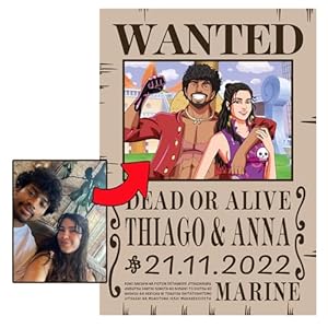ALBALINO Personalisiertes One Piece Wanted Poster
