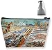 Produktbild Landscape with Snow Painting Makeup Bag Large Toiletry Bag Travel Makeup Bags with Zippered