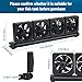 Liveek Aquarium Fan 2 3 4 Heads, Aquarium Chillers Cooling Fan Adjustable Fish Tank Cooling Fan with 2 Wind Speed Fan for Water Tank, Aquarium Tank Chiller (4 Head)