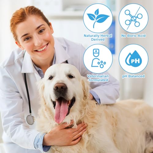 Aomig Augentropfen für Hund Katze 50ML Augenpflege für Haustiere 100% Natürliche Augenspray Hunde & Katzen für Reinigung von Augenausfluss, Entfernung von Fremdkörpern, Tränenflecken und Entzündung(A)