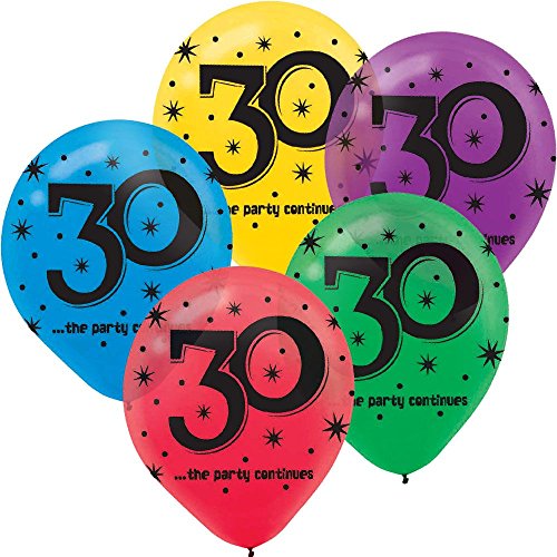 30th Birthday Party Balloons - 15 ct - //coolthings.us