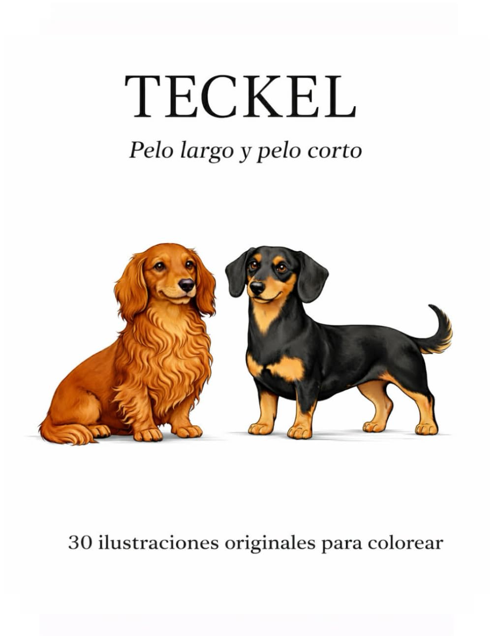 Teckel – Pelo largo y pelo corto: 30 ilustraciones originales para colorear