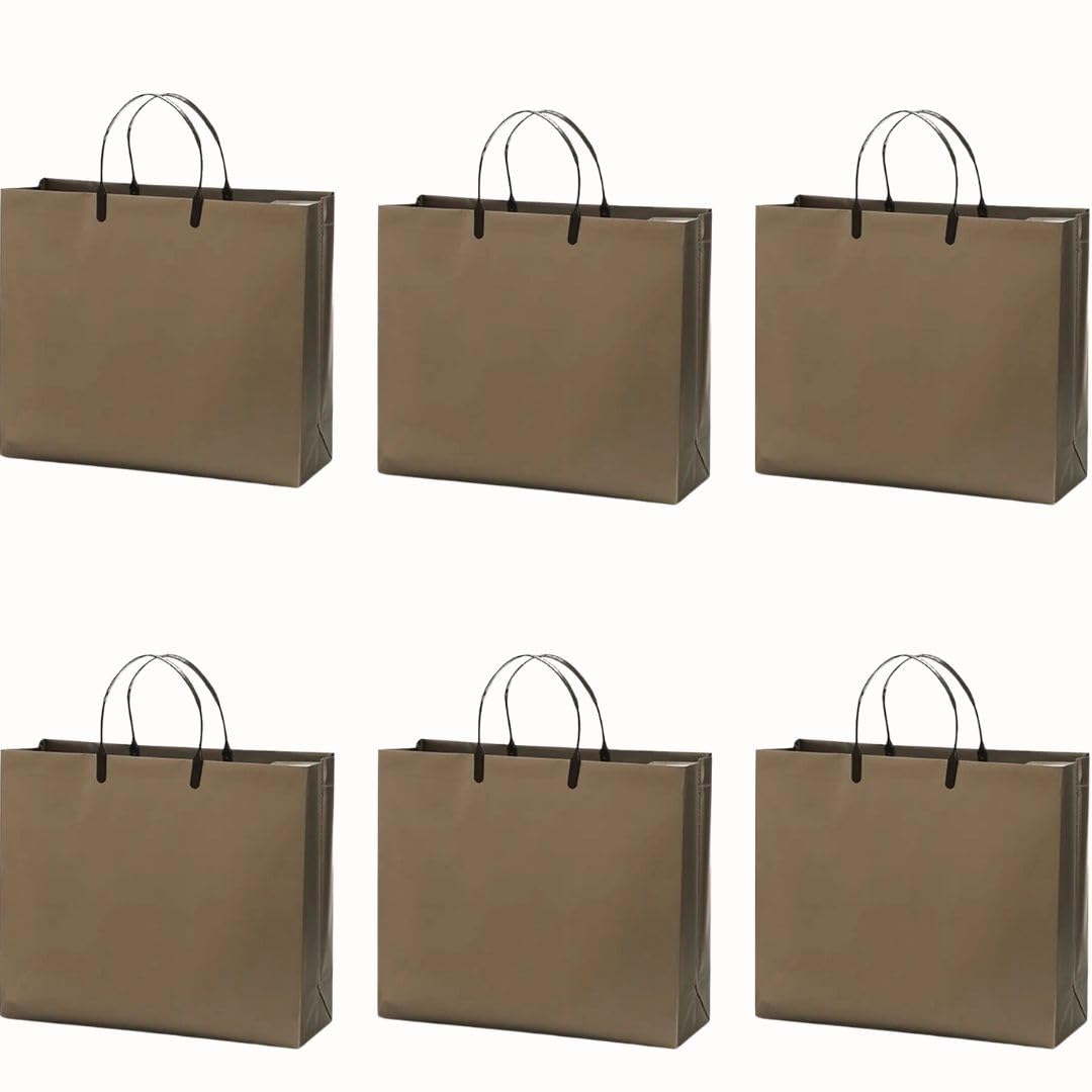 SATYAM KRAFT 6 Pcs Plain Paper Bag Goodie Bags With Handle Gift Paper bag, gift For Christmas Gifting, marriage Return Gifts, Birthday, Xmas, Wedding, Party, Seasons Greetings(Medium) (Copper) (B0CTT9CQGN) Amazon Price History, Amazon Price Tracker