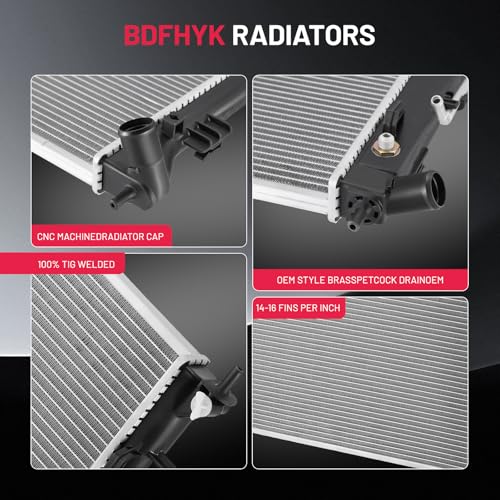 Image of BDFHYK CU13202 Aluminum Radiator for Hyundai Elantra 2011-2013 1.8L 2.0L