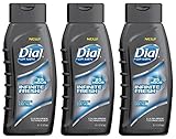 Dial For Men Body Wash - Infinite Fresh - 25 Hour - Net Wt. 16 FL OZ (473 mL) Per Bottle - Pack of 3 Bottles