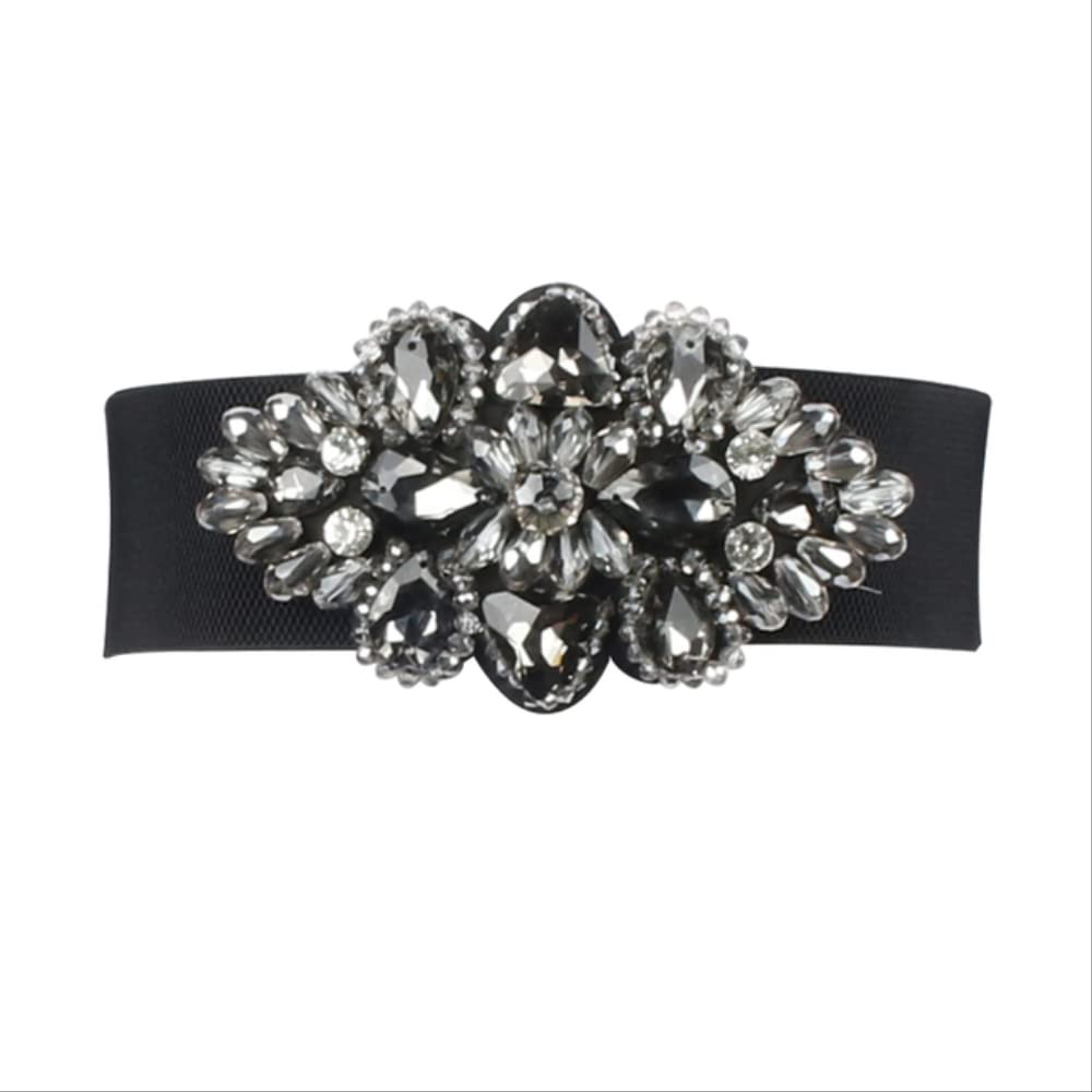 Gürtel für Damen Kleid Luxus Strass Kleid Gürtel Frauen Bunte Kristall Edelstein Elastischer Bund Mode Damen Korsett Sommerkleid Zubehör