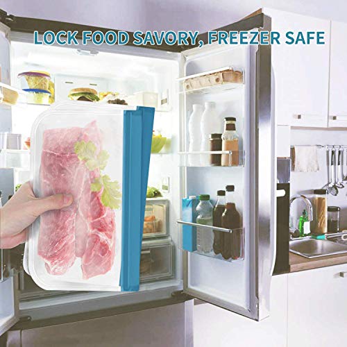 image for sherry Reusable Food Storage Bags,10 Pack Reusable Ziplock Bags Bread 