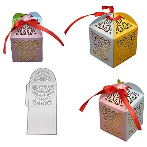 Bbl345dLlo Metal DIY Cutting Dies Embossing, Gift Box Metal Cutting Dies DIY Scrapbooking Embossing Paper Cards Craft Stencil - Silver Cover