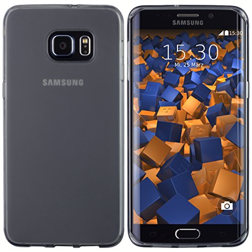 mumbi Funda compatible con Samsung Galaxy S6 Edge Plus Caja del teléfono móvil, negro transparente