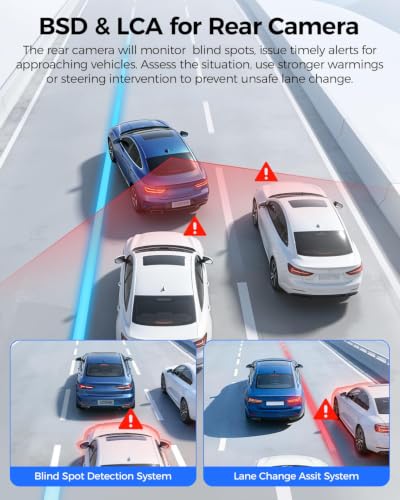 Image of AZDOME 4k Dual Channel Dash Camera for Car Front and Rear, ADAS