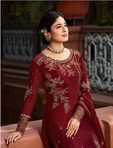 Fashion Ready to Wear Indian/Pakistani Party Wear Pant Style Straight Salwar Suit Salwar kameez For women2