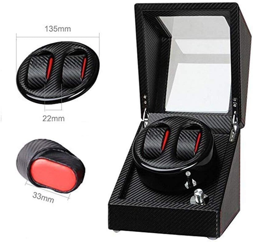Automatic Watch Winder Watch Winder Shake Table Device Shaker Motor Box Carbon Fiber 2 Electric Watch Automatic Winding Shaker 2+0 Black Automatic Win