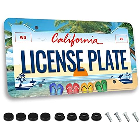Hawaii Beach Flip Flops License Plate Frame Cover