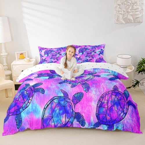 Erosebridal Bohemian Tortoise Duvet Cover Sea Turtle Comforter Cover, Boho Ocean Life...