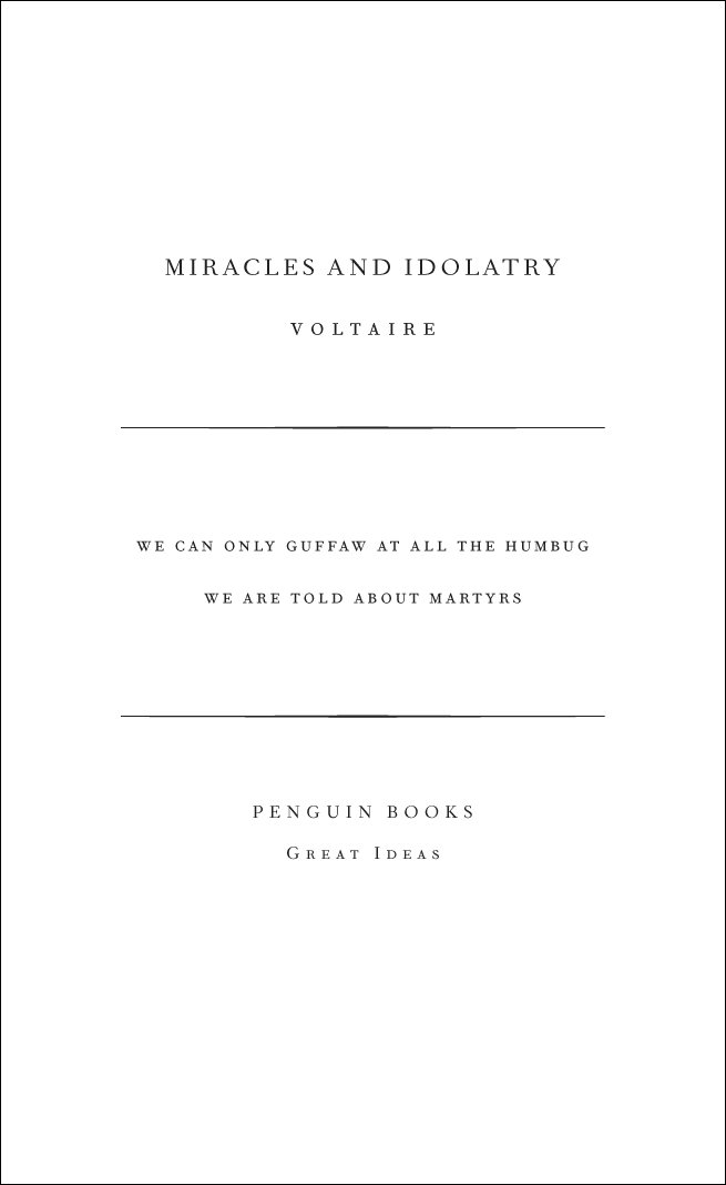 Miracles and Idolatry (Penguin Great Ideas)