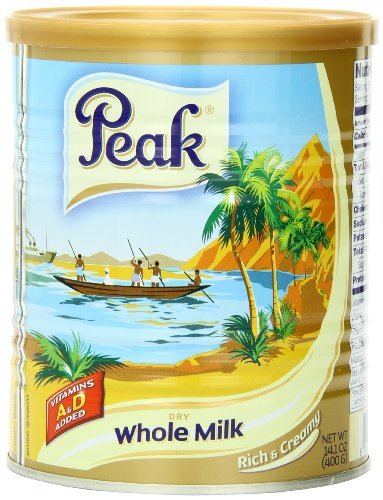 Peak Instant Full-Cream Dry Whole Milk Powder, 1200Grams (Pack of 3)