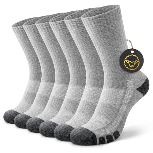 YouShow Merino Wandersocken Herren Damen Gepolstert Anti-Blasen Thermo...