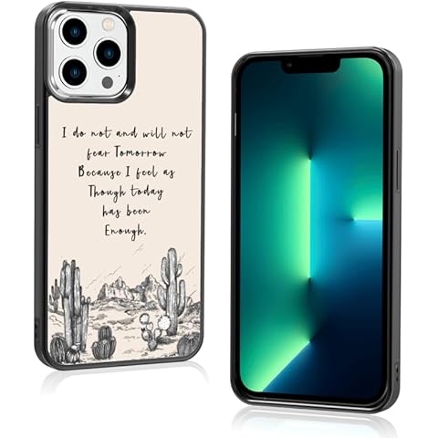 TRADAY Western Phone Case with Cactus Cowboy Phone Case Compatible with iPhone 13 Pro Max Cover