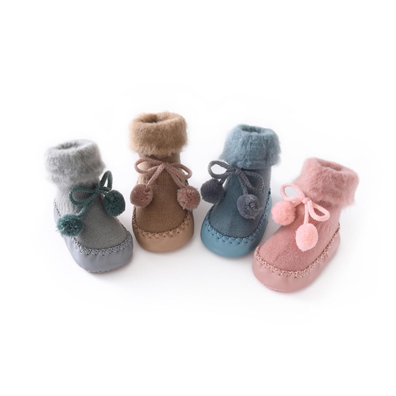 COLLBATH Warm Baby Socks Set Anti-slip Cotton Toddler Socks Skid Resistance for 6-12 Months