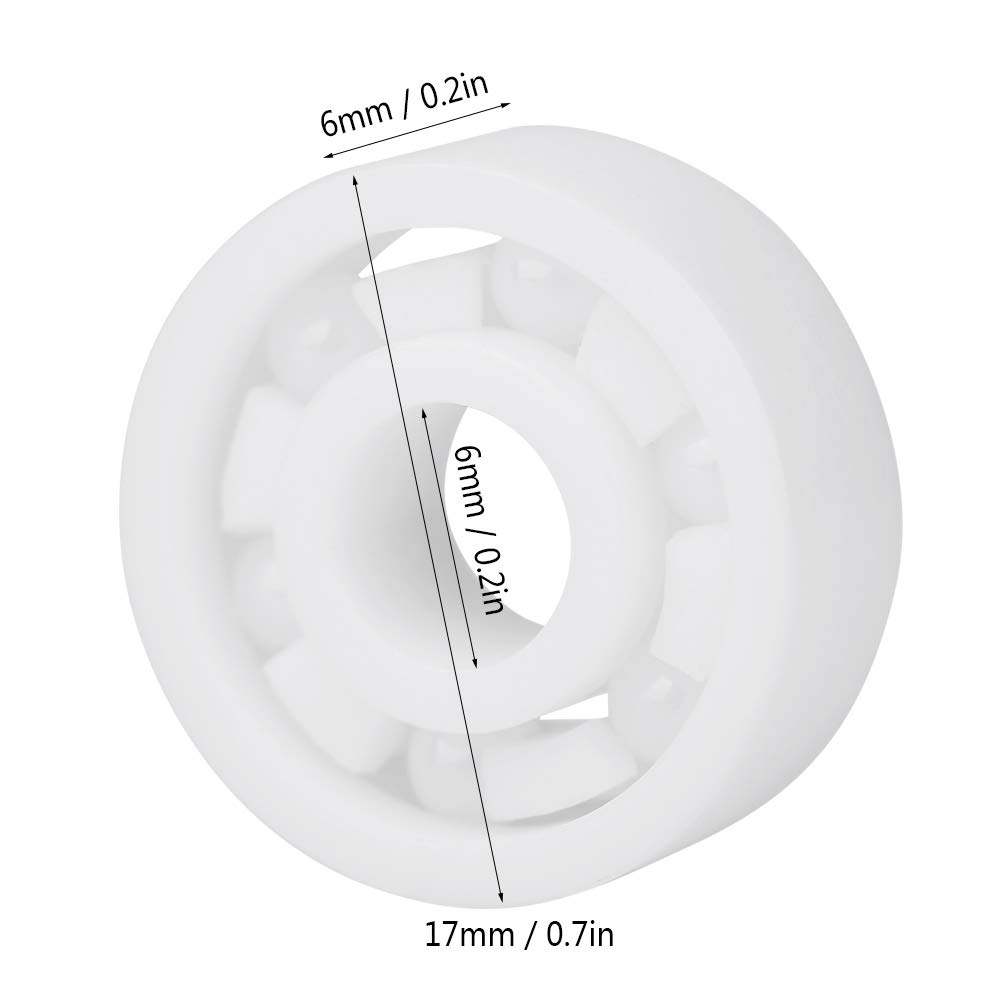 Roulement à Billes Miniature En Céramique 606, 6 X 17 X 6 Mm, Dioxyde De De Haute Qualité, Faible Bruit, Résistant à La Corrosion Pour Moteurs électriques, Appareils Ménagers