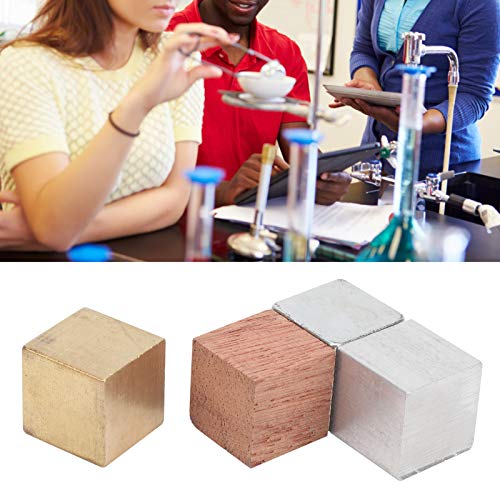 Image of Garosa 4PCS Cubes Group Density Cube Copper Iron Aluminum Wood for Density Measurement with Same Volume Different Mass Material Classroom Home Physics Experiment Teaching with Storage Box