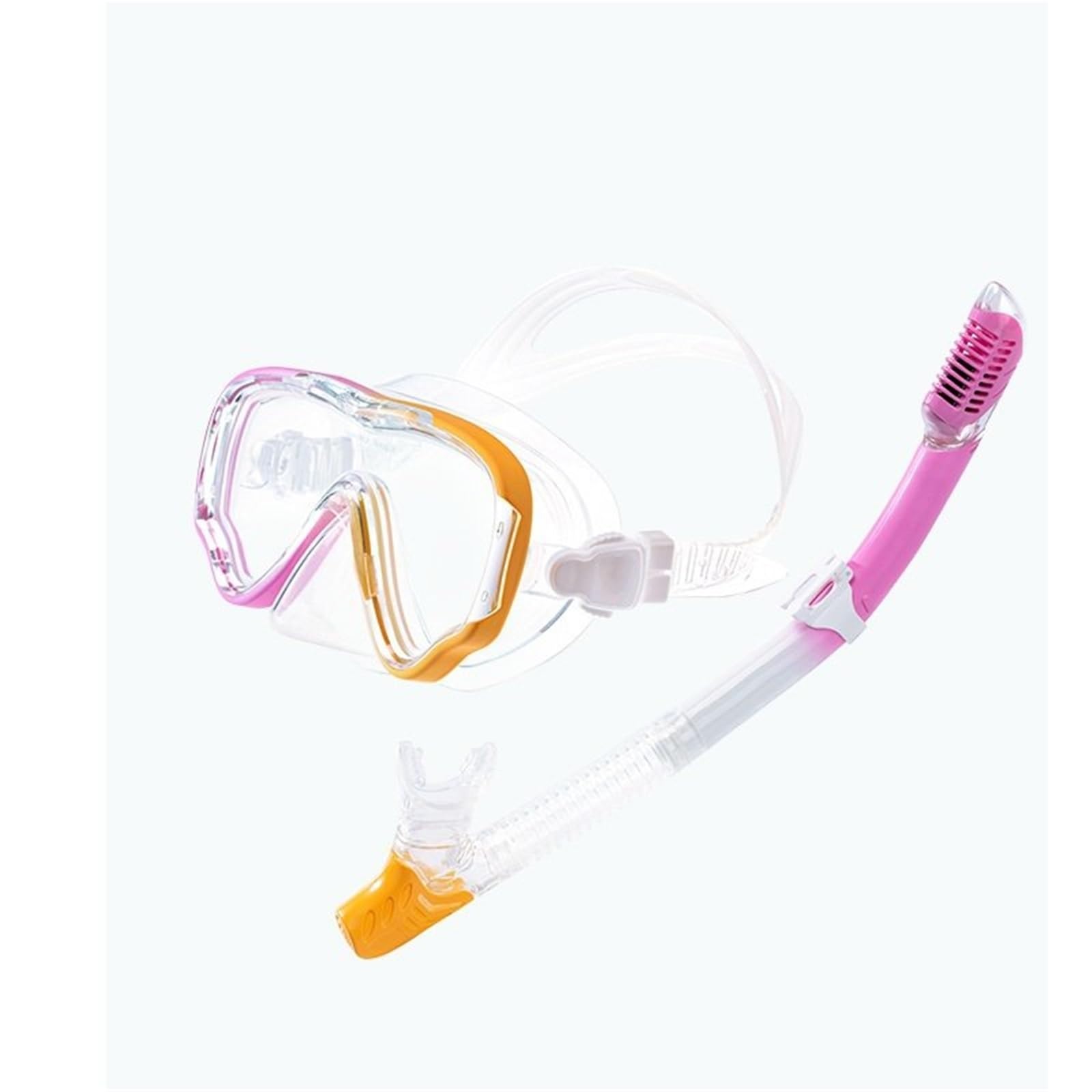 Buceo Máscara de Buceo y Snorkel Gafas de Buceo Gafas de natación Juego de Tubos Easy Breath Máscara de Snorkel Kit de de Buceo(Red)