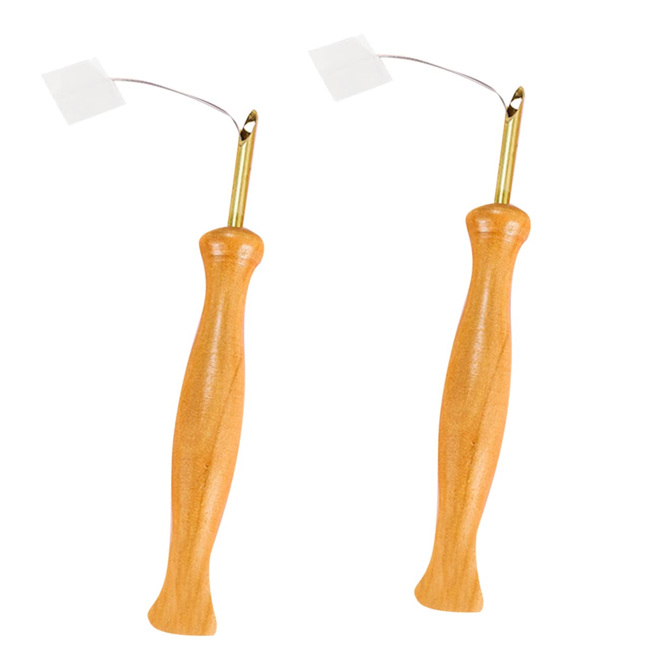 HOODANCOS 1Set Wooden Handle Punch Needle Set with Threaders Durable Sewing Tools for Weaving Felting and Embroidery Crafts Punch Needles Threaders for Projects