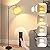 2024 LED Floor Lamps for Living Room, 12W 1200LM Modern Arc Floor Lamp with Remote & Adjustable Linen Lampshade, 12 Color Temperature Stepless Dimmable Tall Standing Lamp for Bedroom Office Reading