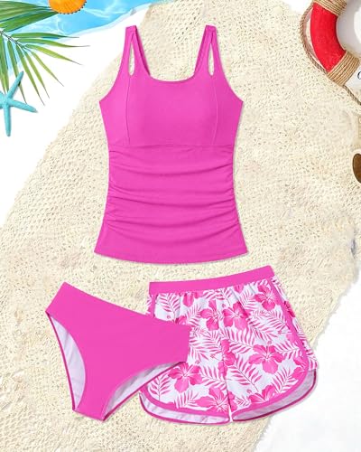 Image of TUONROAD Girls 3pcs Tankini Swimsuit Size 11-16 Bathing Suits for Teens
