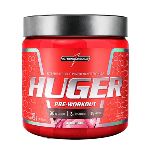 Pré-Treino Potente Huger Bubble Gum 320g - Mais Energia e Foco – ...