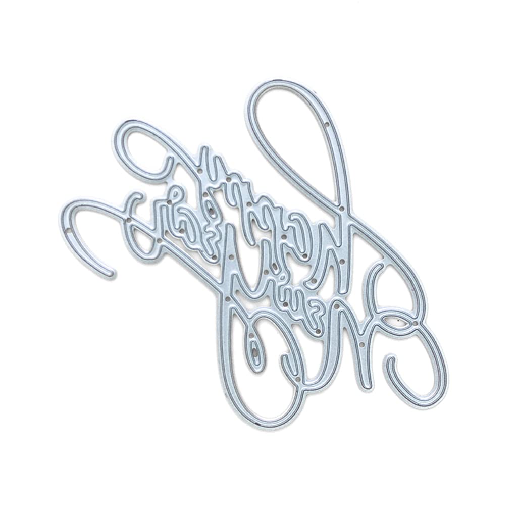 Maxtonser Happy New Year Metal Cutting Dies Stencil Scrapbooking Album Stamp Paper Card Embossing Decoration Craft