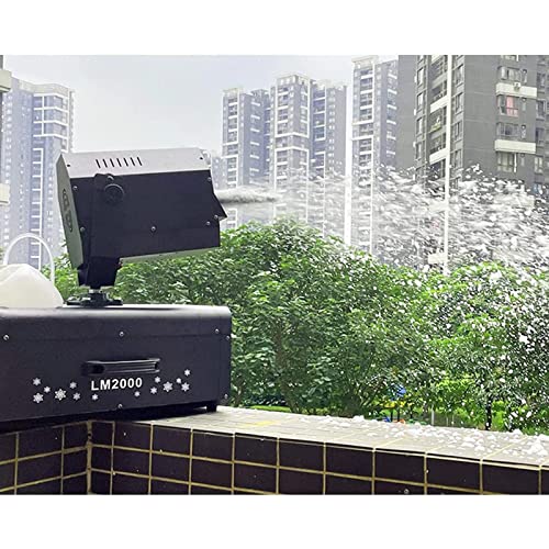 Máquina de nieve profesional de 2000 W para DJ, fiestas y escenarios, generador de copos de nieve con control remoto y ángulo ajustable de 90°, ideal para Navidad miniatura 2
