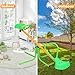 SPOFLYINN Kids Spinning Seesaw Sit Spin Teeter Totter 360 Degree Rotation Swivel Teeter Totter Outdoor Playground Equipment for Backyard Garden Green