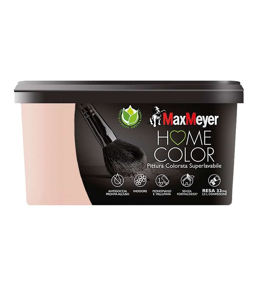 MAXMEYER Pittura Colorata Superlavabile Home, Color Romantic 2,5L