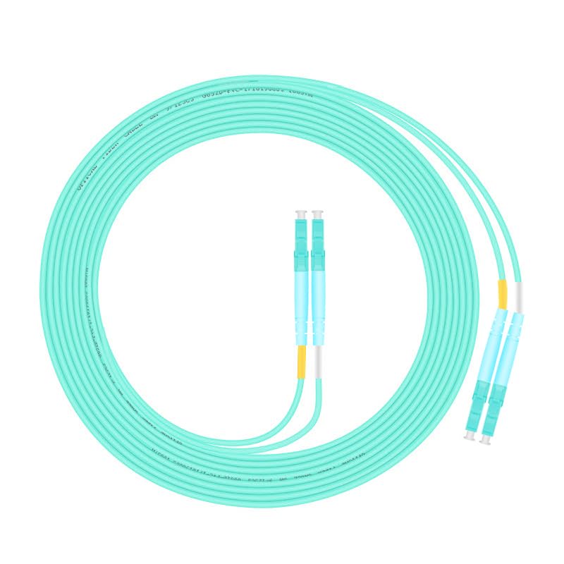 BaseWish2-Pack Multimode Duplex Fiber Patch Cable, High Speed 10G Gigabit Fiber Optic Cord, MM 50/125um DX 2.0mm, Internet Jumper Optical Patch Cord (OM3 LC(UPC) to LC(UPC), 3M/9.84ft PVC)