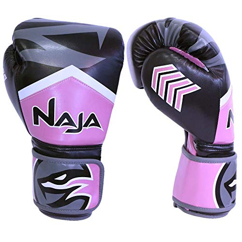Naja Extreme Pro Grade 10 Ounce Boxing Gloves, Kickboxing Bagwork Gel Sparring Training