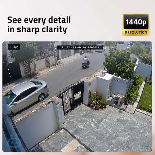 Image of Qubo Smart Outdoor Cam Pro 360 4MP (Pack of 4) | No SD Card Required, Records Directly on Cloud | AI Guard Pro 12-Month Plan (Cloud Backup Included) | Automatic Alarm & Spotlight | IP66 Rating
