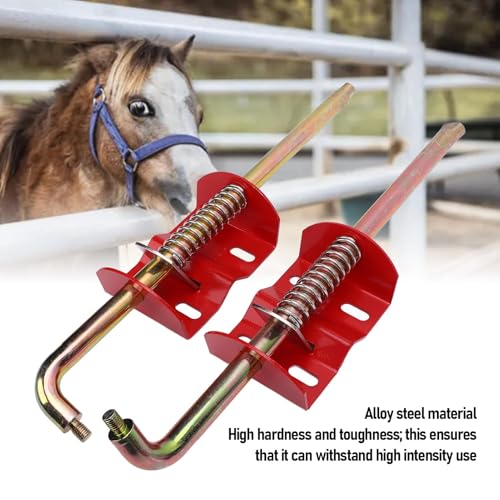 2 Sets Cane Bolt Farm Gate Anchor, 18 Inch Secure Locking Garden Gate Drop Rod Kit, Alloy Steel Cane Bolt Tube Gate Stop for Small Farms, Ranches, Livestock Enclosures