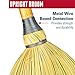 Weiler 95033 Heavy-Duty Corn Broom with Wooden Handle, 5 Sews, 100% Natural Corn Fill for Indoor or Outdoor Sweeping