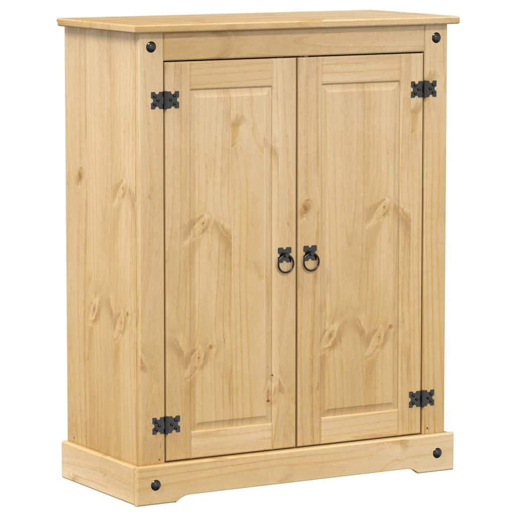 Armoire à chaussures Corona en pin massif vidaXL 86 cm style rustique chic