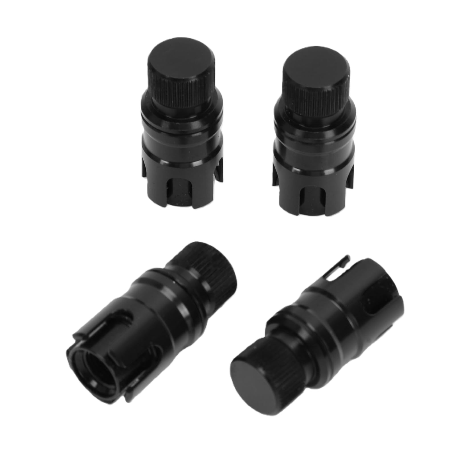 Reifen-Luftablassventile, Optimierte Traktion für Rock Mountain Roads, Schwere LKWs, ATVs, 4 Einheiten (Black)