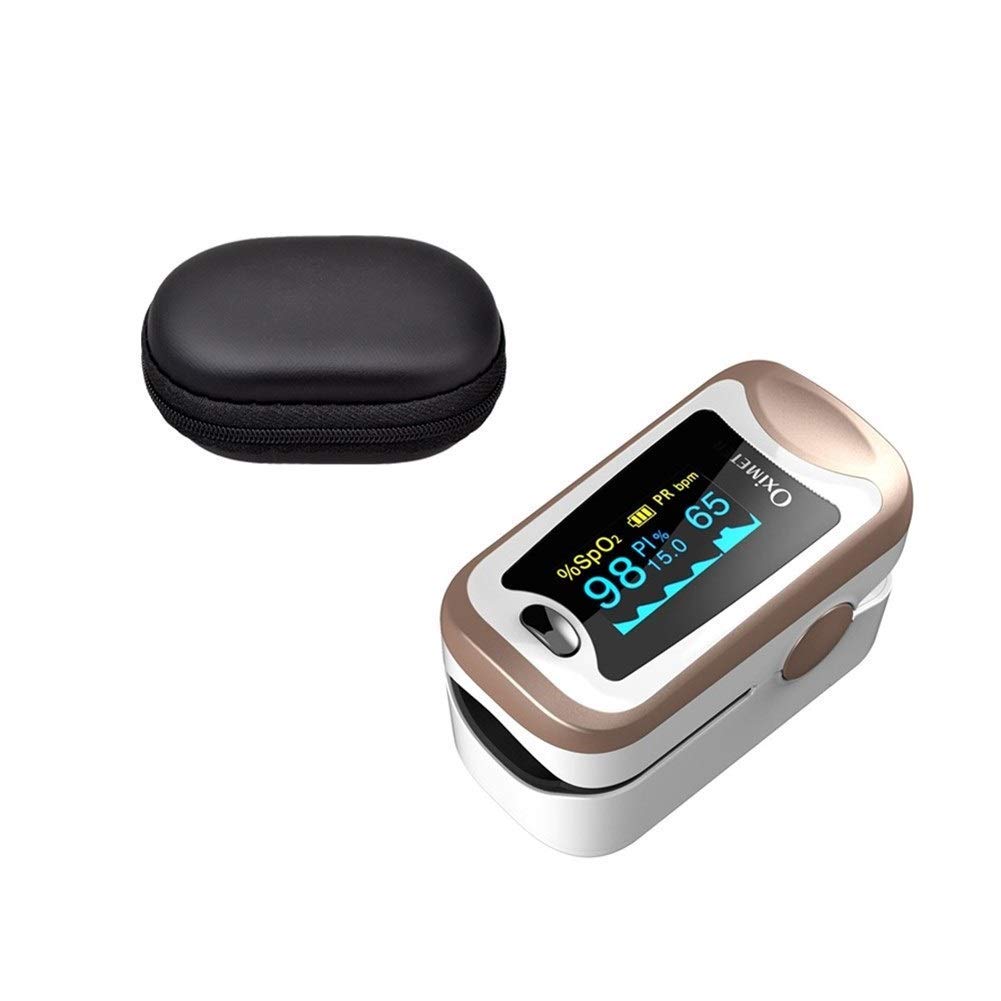 Oxímetro de pulso Monitoreo del sueño de 8 horas Gráfico de barras del oxímetro casero portátil Pantalla de forma de onda de pulso Monitor de presión Lecturas rápidas （Colores de estilo aleatorio ）